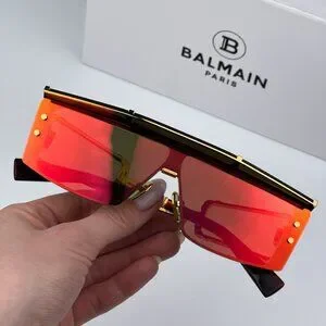 Balmain WONDER BOY-III BPS-127C-145 Women BRAND NEW Sunglasses Titanium Gold Red Balmain Sunglasses Gold Mirror WONDER BOY - III BPS-127C-145 main image 4